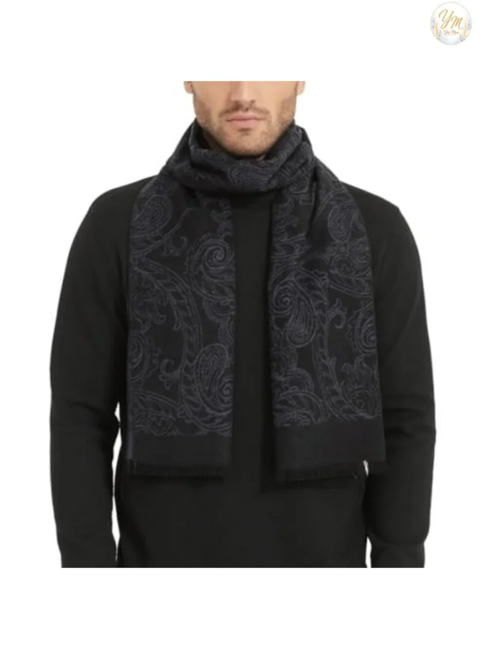 Men's Silk Scarf Winter Warm Luxuriously Soft Accessory